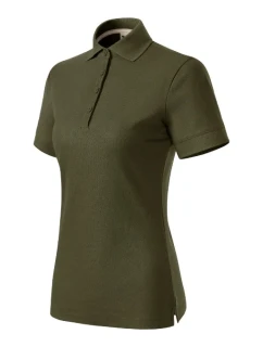 Dámske khaki polo tričko Prime (GOTS)