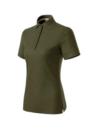 Dámske khaki polo tričko Prime (GOTS)