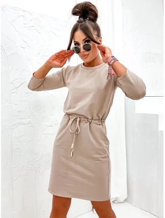 Béžové bavlnené šaty (700) Béžové bavlnené šaty (700)