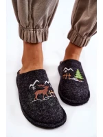 Domowe Papcie Big Star KK276018 Czarno-Beżowe