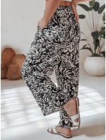 Dámske nohavice zo širokej tkaniny TROPICAL SUN black FashionStreet UY2634 Dámske nohavice zo širokej tkaniny TROPICAL SUN black FashionStreet UY2634