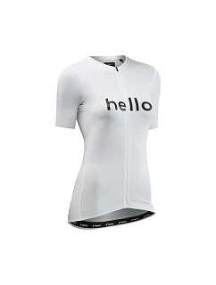 Cyklistické tričko NORTHWAVE Blade Hello Goodbye Woman Jersey S/s, biele