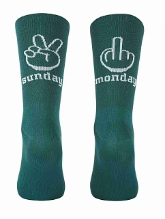 Cyklistické ponožky NORTHWAVE Sunday Monday Sock, smaragdové