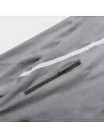 Šedá dámska rozopínacia mikina so stojačikom (20320)