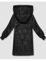 Rovná bunda s ozdobným prešívaním S'West black (B8393-1) Rovná bunda s ozdobným prešívaním S'West black (B8393-1)
