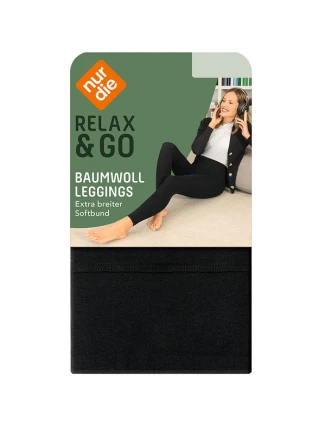 Dámske bavlnené legíny NUR DIE BAUMWOLL LEGGINGS - NUR DIE - čierne