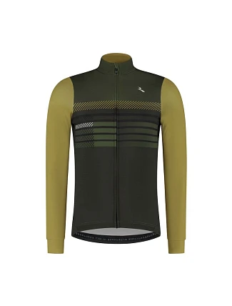 Tričko Rogelli s dlhými rukávmi STRYDE, čierno-zelené, veľkosť 3XL Tričko Rogelli s dlhými rukávmi STRYDE, čierno-zelené, veľkosť 3XL