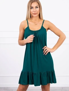 Šaty s tenkým opaskom zelené