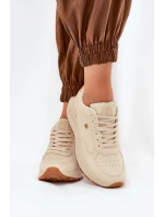 Lekkie Buty Sportowe Damskie Big Star RR274630 HI-POLY SYSTEM Beżowe