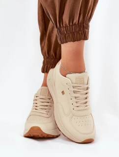 Lekkie Buty Sportowe Damskie Big Star RR274630 HI-POLY SYSTEM Beżowe