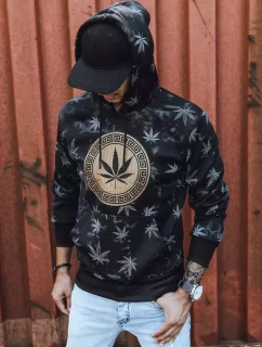 Pánska mikina s potlačou čierna FashionStreet BX5324