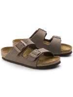 Birkenstock Arizona Kids Birko-Flor Nubuck Mocha úzke žabky (0552893)