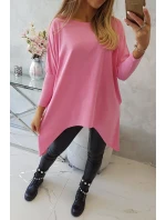 Oversize blúzka vo svetlo ružovej farbe