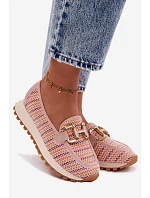 Slip On tenisky se zlatým detailem GOE TT2N4081 růžové