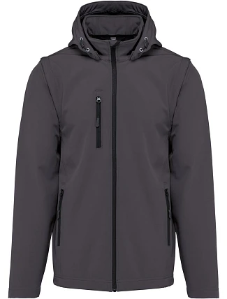 Kariban K 422 Unisex 3-vrstvová softshellová bunda s kapucňou 20.K422 titanium Kariban K 422 Unisex 3-vrstvová softshellová bunda s kapucňou 20.K422 titanium