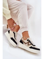 Buty Sportowe Damskie Na Platformie Panterka Czarne Lorori