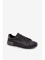 Męskie Trampki Eko Skórzane Big Star OO174019 Czarne