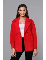 Krátky červený prehoz cez oblečenie typu alpaka (CJ65)