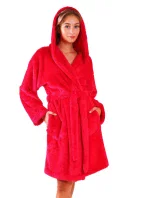 Dámsky župan Lilly extra s kapucňou 3/4 3320 jedna veľkosť červená - Vestis