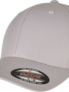 Flexfit 6277RP 6-panelová čiapka z recyklovaného materiálu Flexfit 55.77RP strieborná