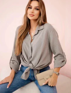 Bavlnené mušelínové oversize tričko Fango