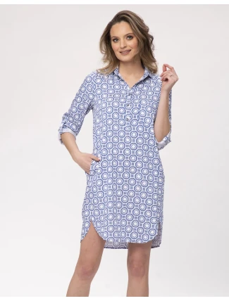 Dámske šaty Look 715 Pacifico modrá/biela - Made With Love Dámske šaty Look 715 Pacifico modrá/biela - Made With Love