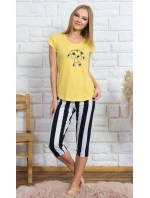Dámske pyžamo kapri Hello world