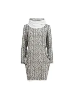 Dámske pletené šaty s rolákom a vreckami model 4976648