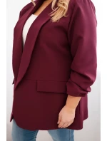 Dámska elegantná bunda Plus Size Plum