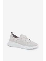 Skórzane Buty Sportowe Damskie Vinceza 41472 Białe