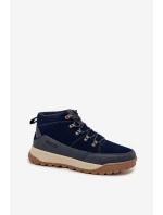 Zamszowe Buty Trekkingowe Męskie Big Star SS174264 Granatowe