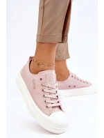 Nízke šnurovacie tenisky Big Star LL274970 Nude