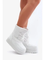 Snežnice na platforme so zipsom Big Star OO274886 White Snežnice na platforme so zipsom Big Star OO274886 White