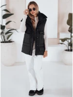 Dámske plus veľkosť vesta OMALIS Black FashionStreet TY3286