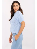 Sveter s krátkym rukávom model 206943 Taliansko Moda Sveter s krátkym rukávom model 206943 Taliansko Moda