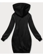 Dlhá čierna tepláková mikina (YS10005-3)
