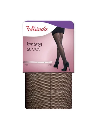 Dámske sieťované pančuchy s prúžkom FANTASY 30 DEN - BELLINDA - čierne Dámske sieťované pančuchy s prúžkom FANTASY 30 DEN - BELLINDA - čierne