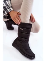 teplé topánky na klinoch Black Calena