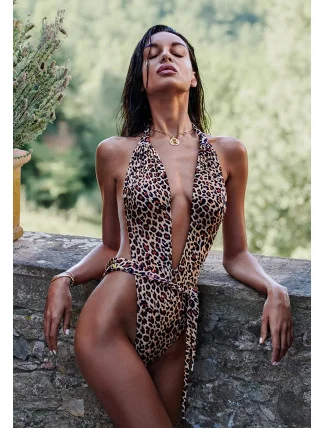 Fantastické jednodielne plavky Cancunella leopardí - Obsessive