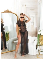 Dámske sexi plážové šaty zo sieťoviny s XXL rozparkom 210221 black - Koucla Dámske sexi plážové šaty zo sieťoviny s XXL rozparkom 210221 black - Koucla