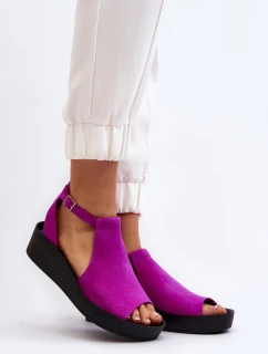 Zazoo 2914 Sandały Damskie Zamszowe Fuksja