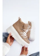 Zazoo 3416 Dámska kožená športová obuv Beige Zazoo 3416 Dámska kožená športová obuv Beige