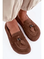 Mokasíny Barefoot z prírodnej semišovej kože Zazoo 10220, hnedé Mokasíny Barefoot z prírodnej semišovej kože Zazoo 10220, hnedé