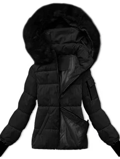 Dámska zimná bunda s odnímateľnou kapucňou S'west black (B8303-1)