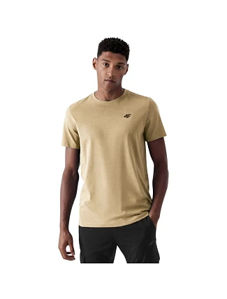 Pánske tričko 4F M4484 beige 4FWSS26TTSHM4484 83S pánske Pánske tričko 4F M4484 beige 4FWSS26TTSHM4484 83S pánske