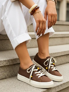 Dámske tenisky ZY1404 hnedé - FashionStreet