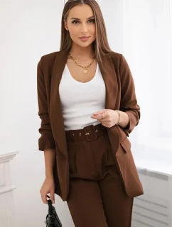 Elegantný set saka a nohavíc Mocca