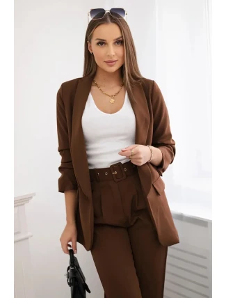 Elegantný set saka a nohavíc Mocca Elegantný set saka a nohavíc Mocca