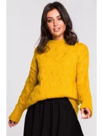 Dámsky sveter BK038 Mustard - BeWear