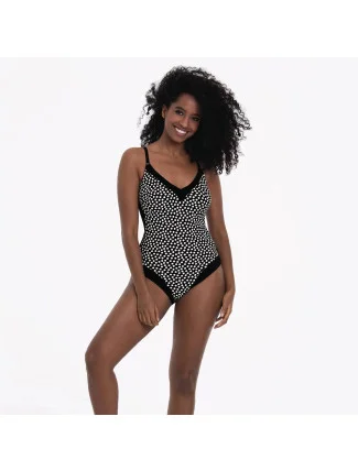 Jednodielne plavky Mabela 7790 čierne s bodkami - RosaFaia Anita Jednodielne plavky Mabela 7790 čierne s bodkami - RosaFaia Anita